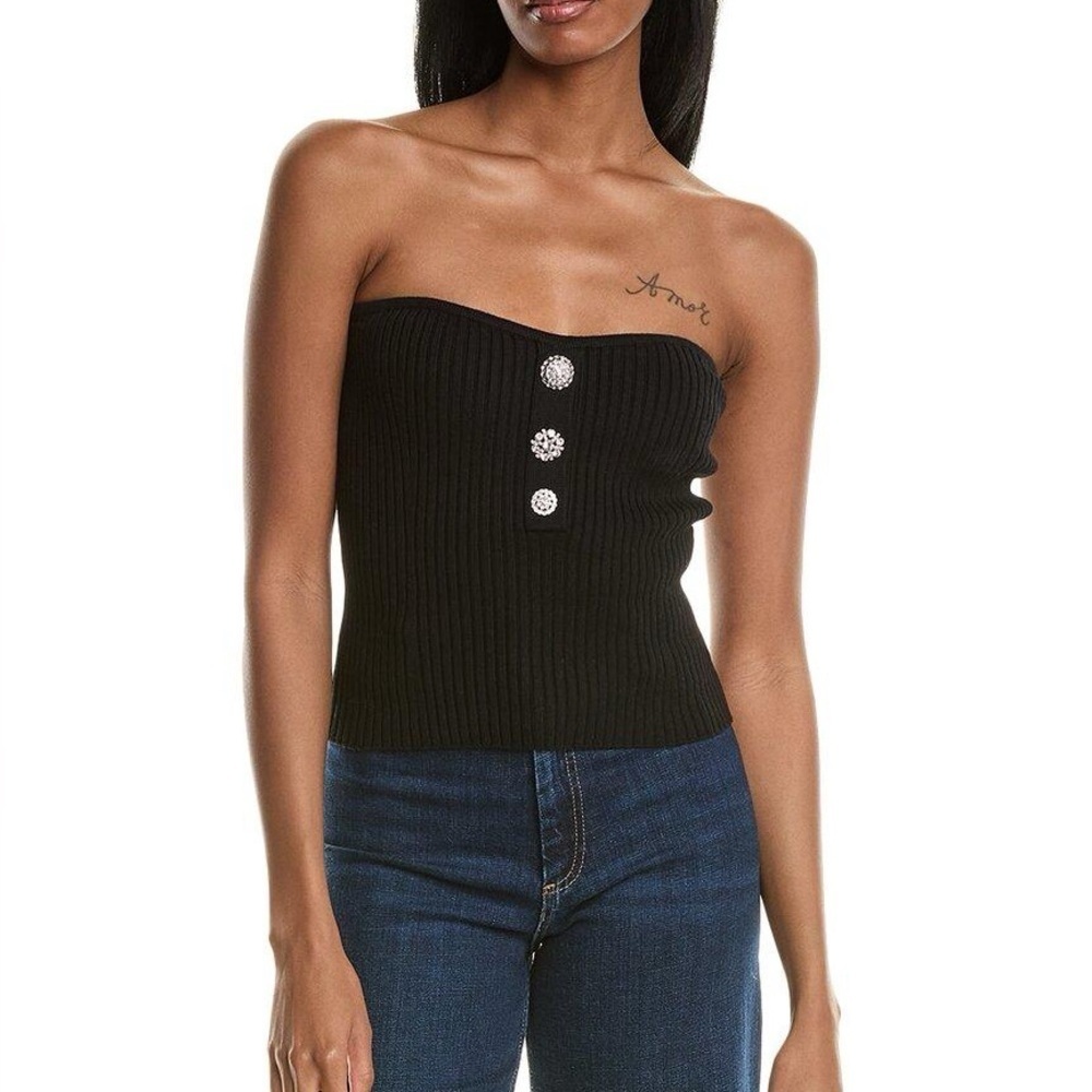 BA&SH Drako Bustier Top - Black
